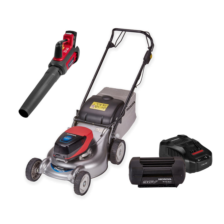 Honda HRG 466 XB cordless mower and blower bundle