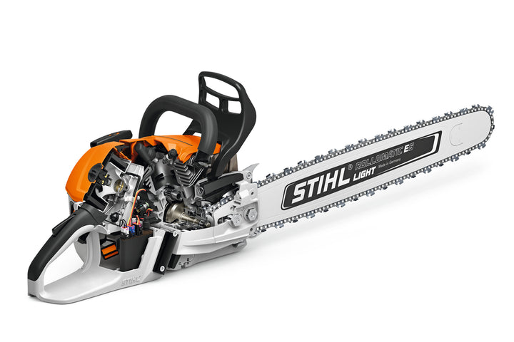 Stihl MS 500i petrol chainsaw detail