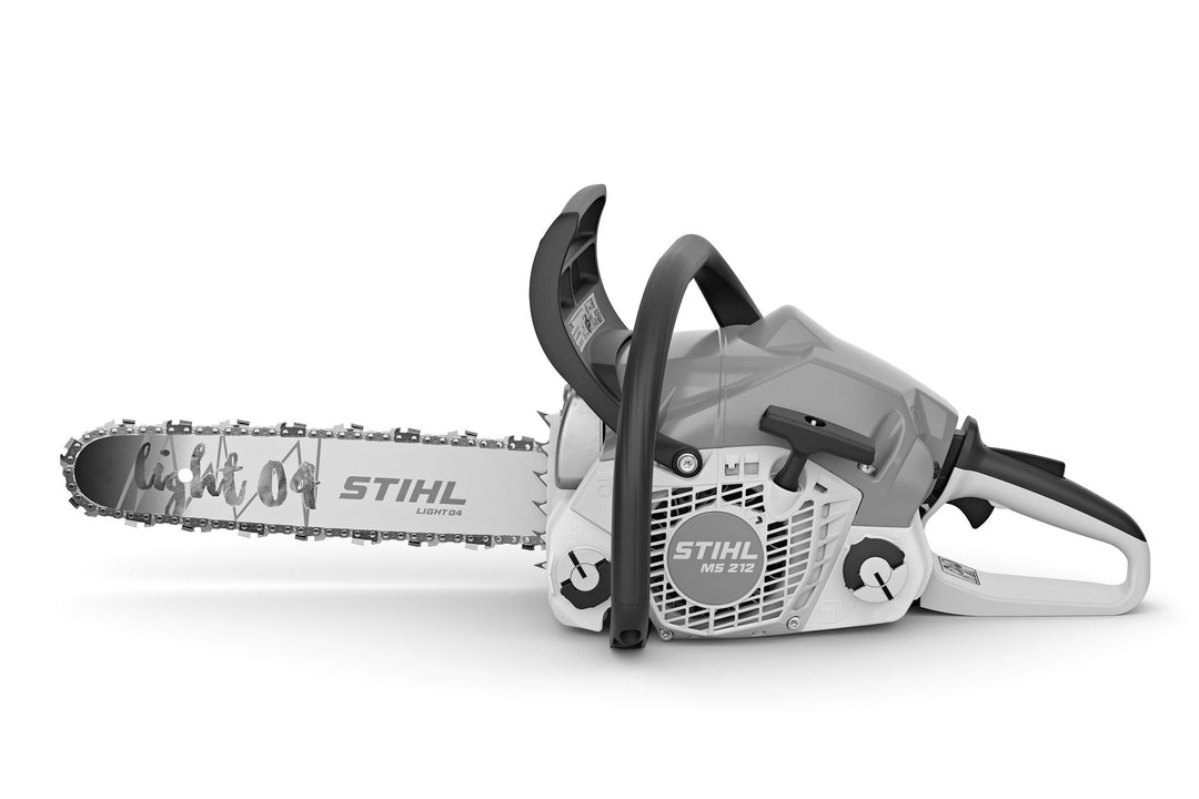 Stihl MS 212 petrol chainsaw detail