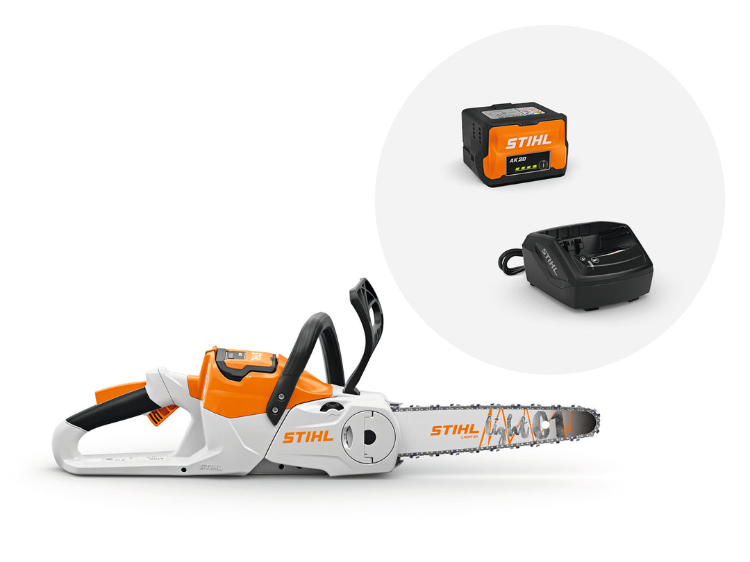 Stihl MSA 60 C-B cordless chainsaw in use