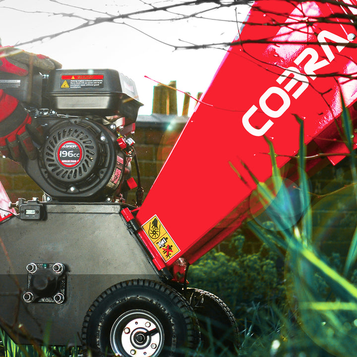 Cobra CHIP650L wood chipper in use