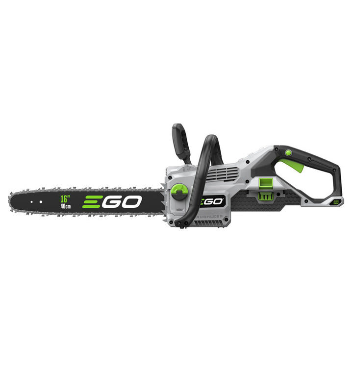 EGO CS1610E chainsaw in use