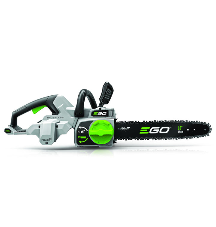 EGO CS1800E chainsaw bar detail