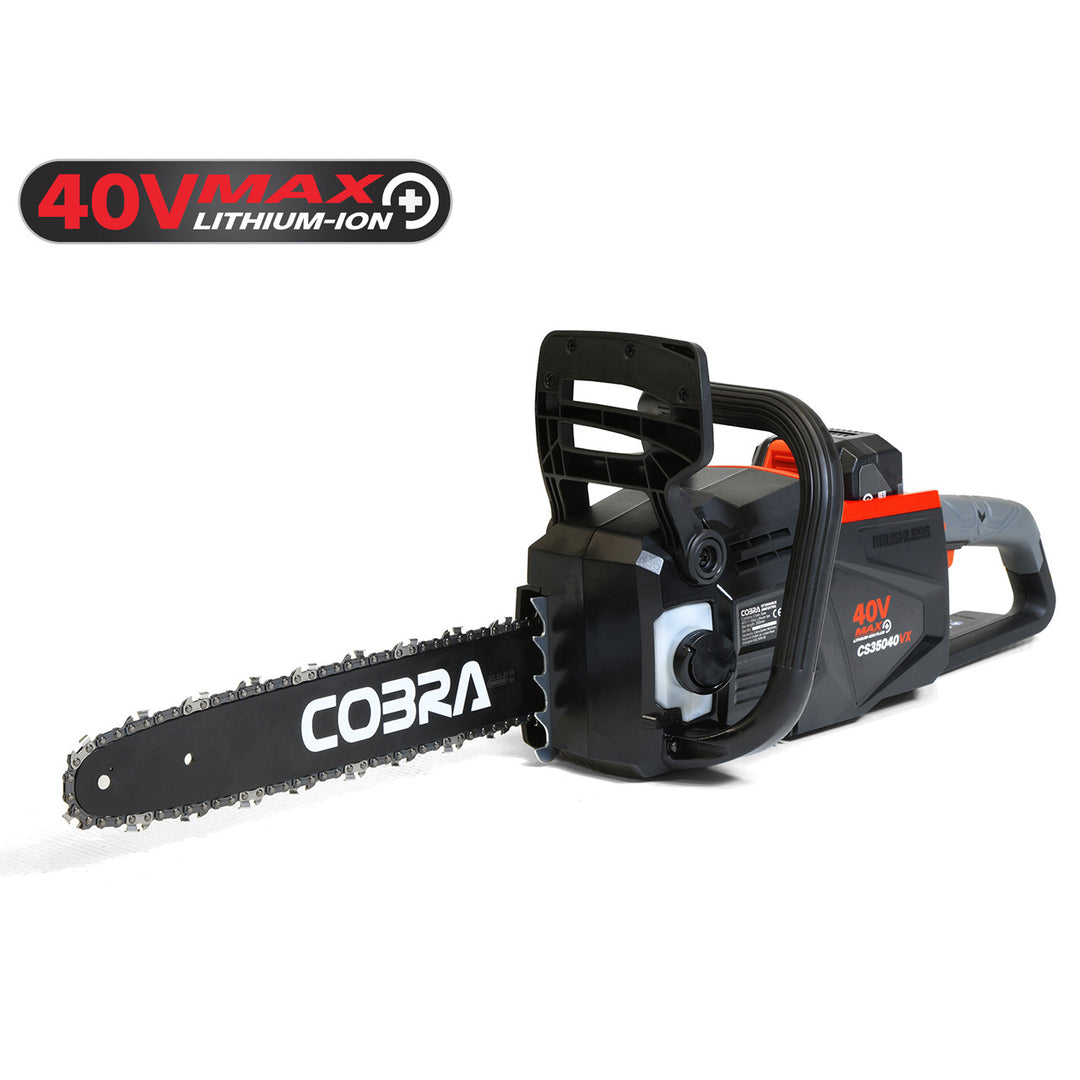 Cobra CS35040VX chainsaw angle view