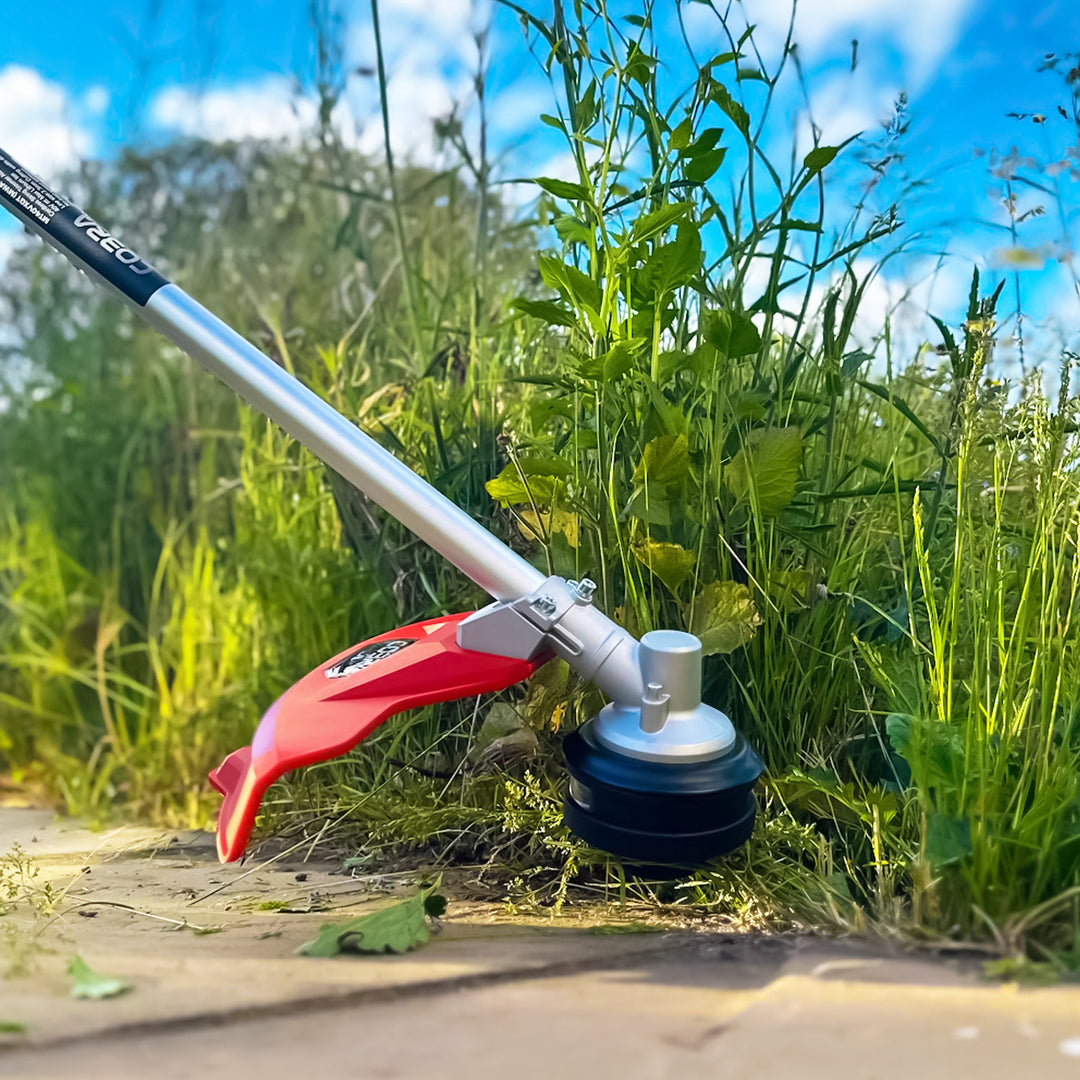 Cobra MT40VX grass trimmer attachment in use