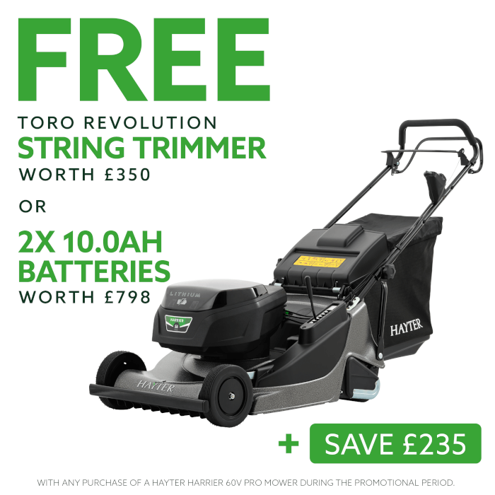Hayter Harrier 56 Pro Cordless Rear Roller 60V Battery Mower - Lawn Mowers - Country Mower Centre
