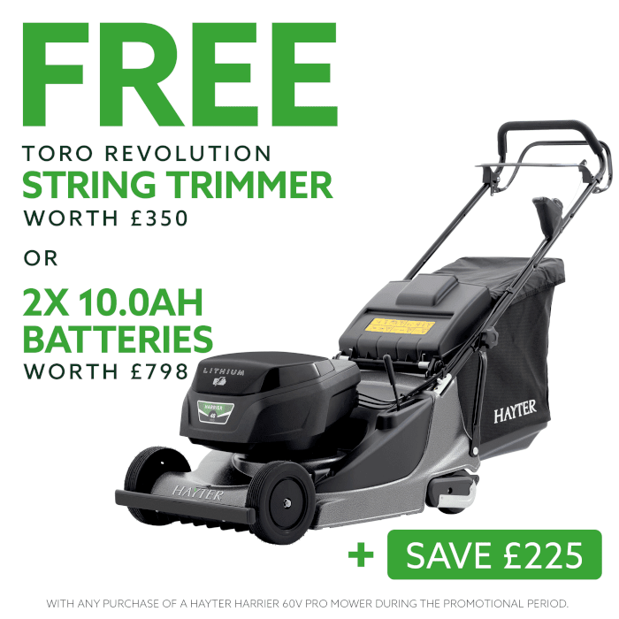 Hayter Harrier 48 Pro Rear Roller 60V Battery Mower - Lawn Mowers - Country Mower Centre