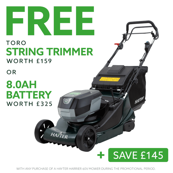Hayter Harrier 48 Variable Speed Rear Roller 60V Battery Mower - Lawn Mowers - Country Mower Centre