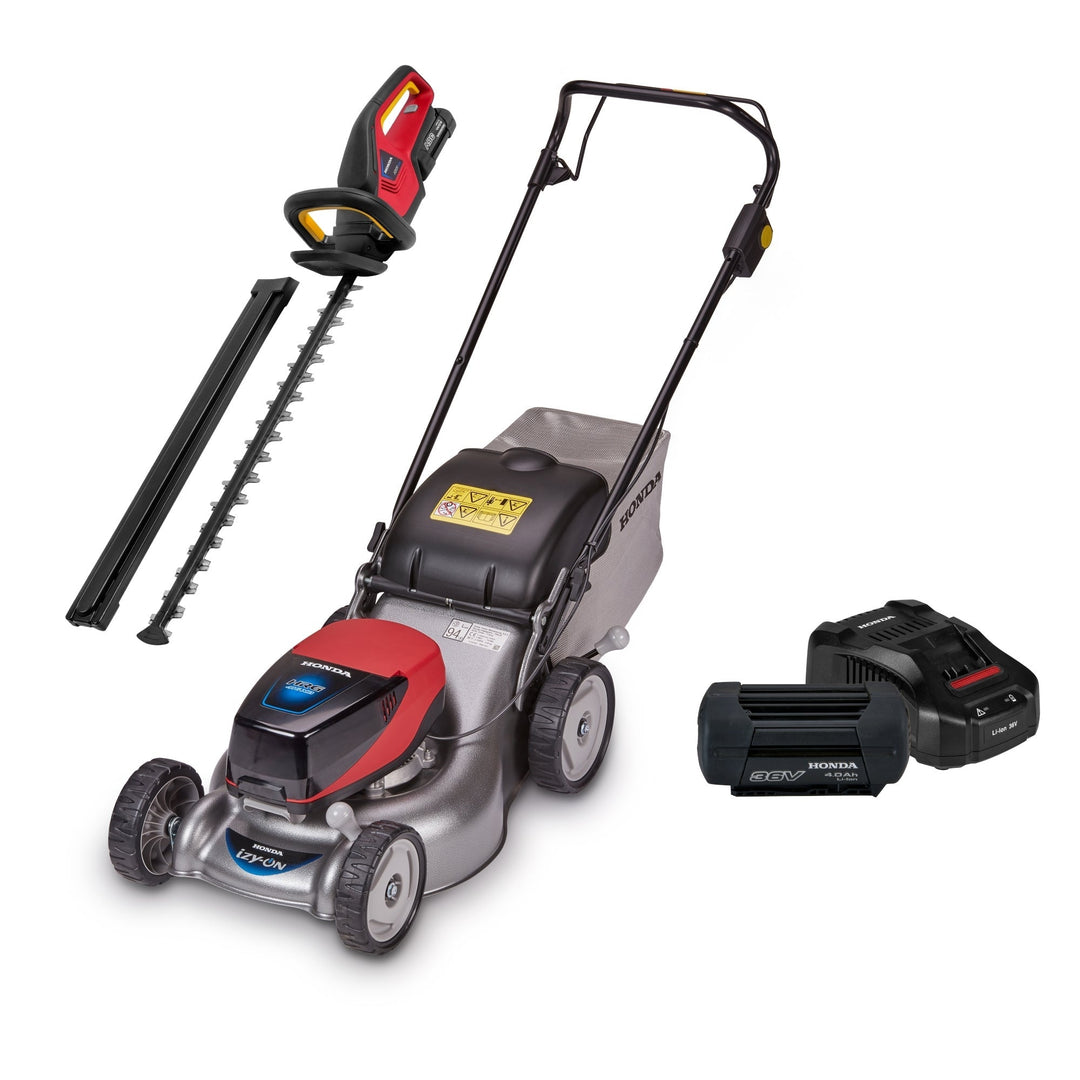 Honda Izy HRG 416 XB 41cm Cordless Lawn Mower Bundle – Cordless Hedgetrimmer, 4Ah Battery & Fast Charger - Lawn Mowers - Country Mower Centre
