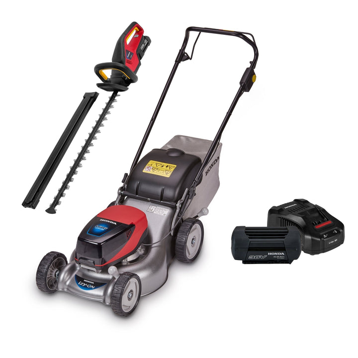 Honda Izy HRG 416 XB 41cm Cordless Lawn Mower Bundle – Cordless Hedgetrimmer, 4Ah Battery &amp; Fast Charger - Lawn Mowers - Country Mower Centre