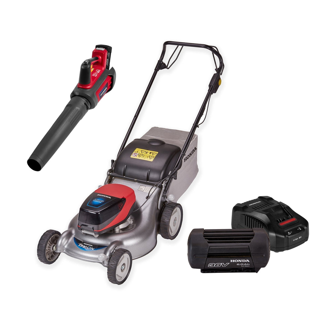 Honda Izy HRG 466 XB 46cm Cordless Lawn Mower Bundle – Cordless Blower, 6Ah Battery & Fast Charger - Lawn Mowers - Country Mower Centre