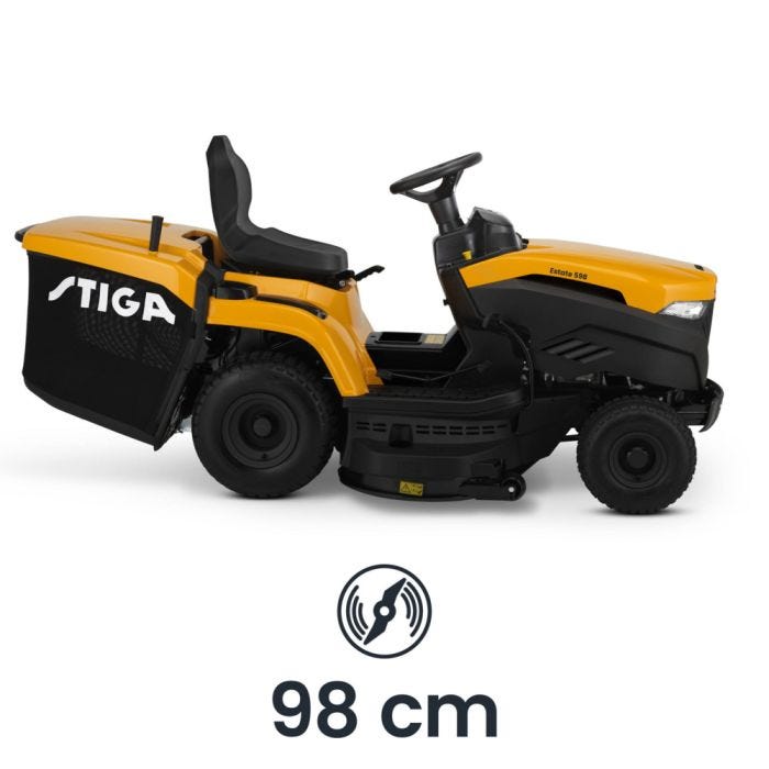 Stiga Estate 598 98cm (38") Hydrostatic Rear Collect Lawn Tractor - Garden Tractors - Country Mower Centre