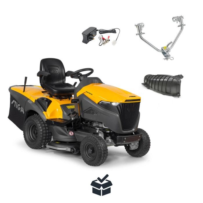 Stiga Estate 9102WX 102cm (42") 4WD Hydrostatic Rear Collect Lawn Tractor - Garden Tractors - Country Mower Centre
